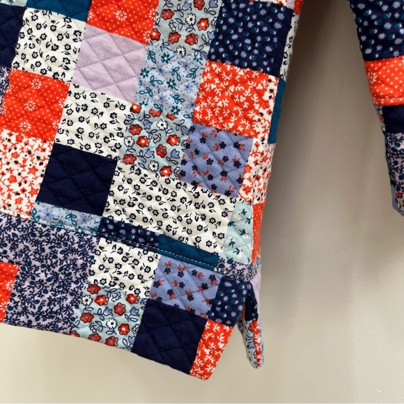 Land's End Patchwork Quilted Top Cottage Core Mixed Print Boho Nautical Country - Picture 4 of 8